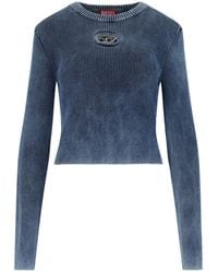 DIESEL - M-Anchor-A" Knit Crop Top - Lyst