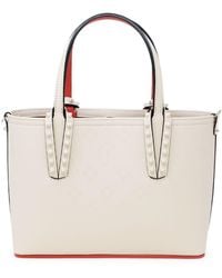 Christian Louboutin - Leche Leather Cabata E/W Mini Calf Paris Loubinthesky Print Handbag - Lyst