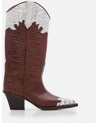 Paris Texas - 60Mm Ricky Embossed Croco Cowboy Boots - Lyst
