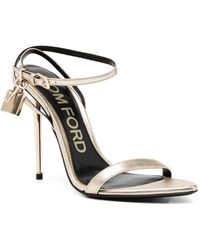 Tom Ford - 105Mm Padlock Leather Sandals - Lyst