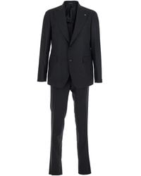 Tagliatore - Single-Breasted Suit With Peak Revers - Lyst