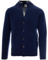 Eleventy - Stand Collar Wool Button-Front Cardigan - Lyst