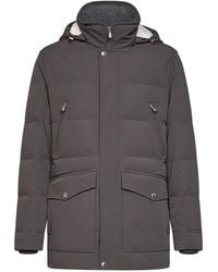 Brunello Cucinelli - Parka Bonded Nylon Steel - Lyst