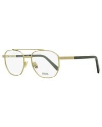 ZEGNA - Geometric Pilot Eyeglasses Ez5285 035 53Mm Metal/Plastic (Acetate) - Lyst
