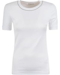 Peserico - Round Neck Fitted T-Shirt - Lyst