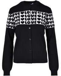 Love MoschinoLove Moschino Asymmentrical Lengths Cardigan Pull en laine Femme Marque  