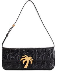 Palm Angels - Palm Tree Plaque Foldover Top Shoulder Bag - Lyst