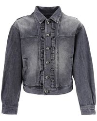 ANDERSSON BELL - Denim Jacket With Wavy Details - Lyst