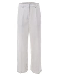 Patrizia Pepe - Wide Leg Tencel Jeans With Super Bleach Finish - Lyst