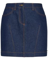Fendi Mini Denim Skirt - Blue