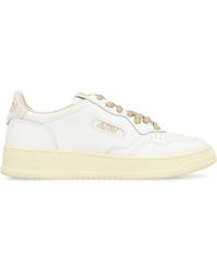 Autry - Low-Top Leather Sneakers Medalist Cow Hide Trainers - Lyst