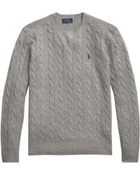 Polo Ralph Lauren - Cable Knit Sweater With Crew Neckline - Lyst
