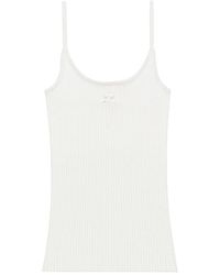 Courreges - Knit Tank Top Viscose Polyester - Lyst
