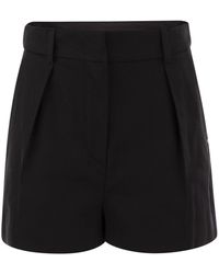 Sportmax - Unico Washed Cotton Shorts - Lyst