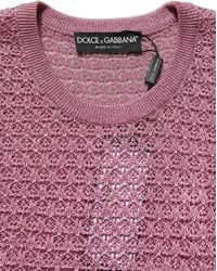 Dolce & Gabbana - Sheer Mesh Crew Neck Sleeveless Tank Top Viscose Polyester Film Fiber - Lyst