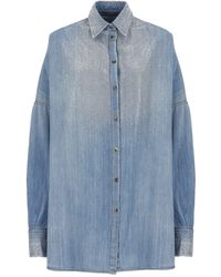 Ermanno Scervino - Cotton Shirt With Strass - Lyst