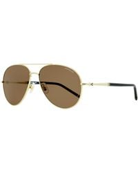Montblanc - Pilot Sunglasses Mb0068S 001- 61Mm 0068 Metal/Plastic (Acetate) - Lyst