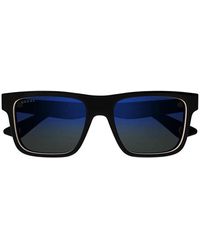Gucci - Sunglasses Square Full Rim, Frame And Dark To Gradient Mirror Lens Gg1618Sa003 - Lyst
