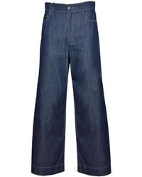 Max Mara - Button Detailed Wide Leg Jeans - Lyst