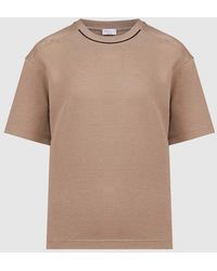 Brunello Cucinelli - Taupe Cotton Relaxed Shirt - Lyst