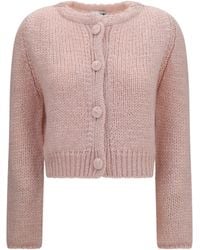 forte_forte - Chunky Knit Cardigan With Buttons - Lyst
