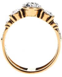 Alexander McQueen - Gold-tone Brass Ring - Lyst