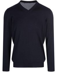 Kiton - Silk And Cashmere V-Neck Pullover - Lyst