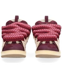Lanvin - Leather Curb Sneaker Trainers - Lyst