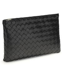 Bottega Veneta - Leather Clutch Bag- Lamb Make Up - Lyst