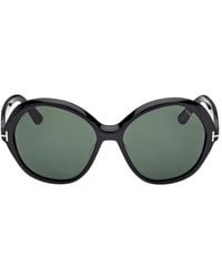 Tom Ford - Sunglasses Geometric Full Rim, Shiny Frame And Lens Ft128201N - Lyst