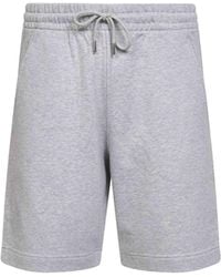 Dries Van Noten - Melange Cotton Fleece Bermuda Shorts - Lyst