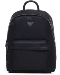 Emporio Armani - Backpack With Logo Plaque - Lyst