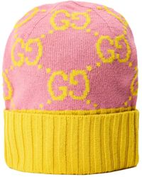 Gucci - Gg Monogram Wool Beanie Accessories Beanies & Hats - Lyst