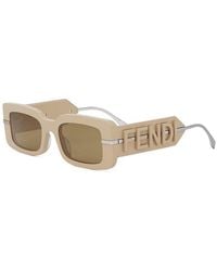 Fendi - Sunglasses Rectangle Full Rim, Shiny Frame And Lens Fe40133I57E Default Title - Lyst