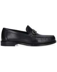 Ferragamo - Smooth Leather Moccasin Toe Shoes With Polished Finish - Lyst