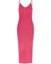 Versace - Viscose Midi Dress - Lyst