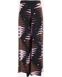 PUCCI - Silk Pants With Valdimontone Print Trousers - Lyst