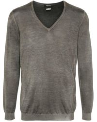 Avant Toi - Camouflage Effect V Neck Pullover - Lyst