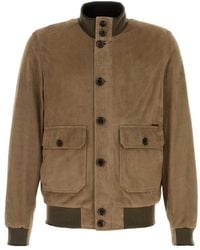 Moorer - Carlos Button-Up Suede Bomber Jacket - Lyst
