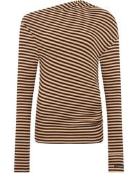 Pinko - Polo Sweater Wool-Blend Viscose Top - Lyst