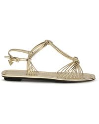Prada - Mordoré Nappa Sandals Calf Leather Bos Taurus - Lyst