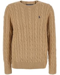 Polo Ralph Lauren - Crewneck Sweater With Pony Patch On The Front - Lyst