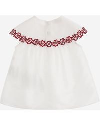 Gucci - Cotton Shirt With Floral Pattern Blouses And - Lyst