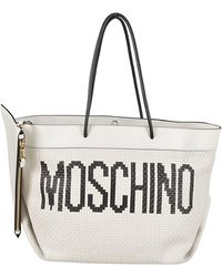 Moschino - Woven Logo Tote - Lyst