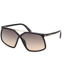 Tom Ford - Sunglasses Geometric Full Rim, Shiny Frame And Smoke Gradient Lens Ft103801B - Lyst