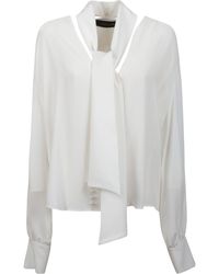 FEDERICA TOSI - Pussy-Bow Pleated Blouse - Lyst