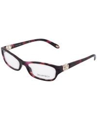 Tiffany & Co. - Eyeglasses Rectangle Full Rim, Milky Havana Frame And Clear Demo Lenses Lens Tf20428126 Sunglasses - Lyst