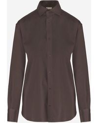 HER SHIRT HER DRESS - Stretch Silk Shirt Ludovica - Lyst