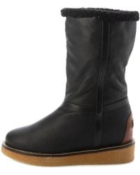 Ferragamo - Shearling-Trim Boots - Lyst