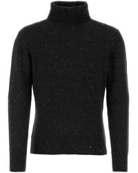 Johnstons of Elgin - Dark Cashmere Sweater - Lyst